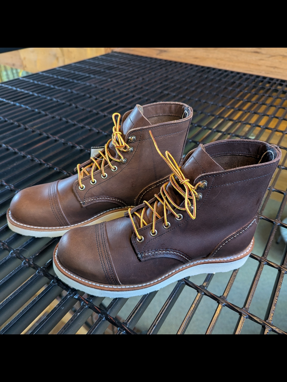 Red Wing Heritage Iron Ranger Traction Tread 8088 Amber Harness Boots 8.5